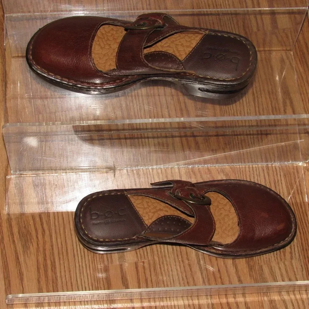 BOC Born Concept Leather Mules Clogs Shoes Size 7M - Picture 2 of 5